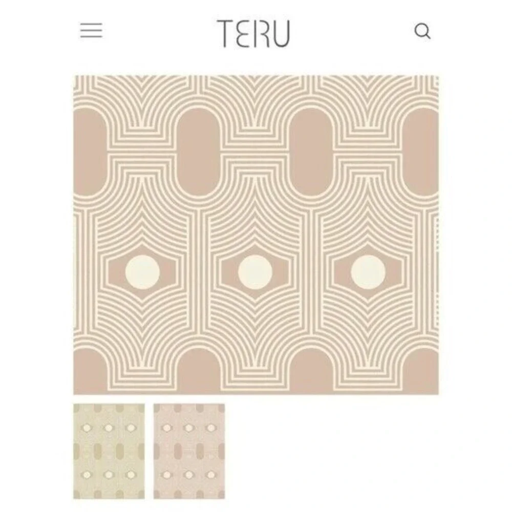 Teru Batik Coverlet Blanket 49 x 110 Tan Hand Printed Boho Home Decor